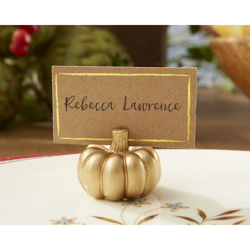 Le Prise™ Gold Pumpkin Place Card Holder & Reviews Wayfair